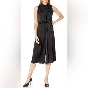 Catherine Melandrino Women’s Bethea Cropped Black Jumpsuit Size 6